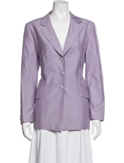 Pre-owned Escada Wool Blazer In Purple