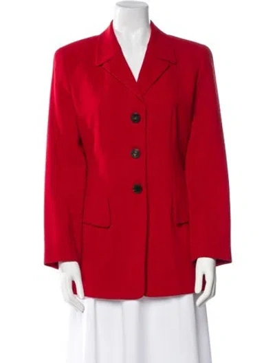 Pre-owned Escada Wool Blazer In Red