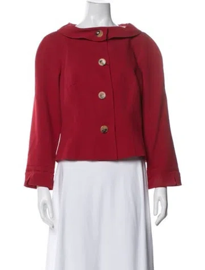 Pre-owned Escada Wool Blazer W/ Tags In Red