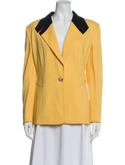 Pre-owned Escada Wool Blazer In Yellow