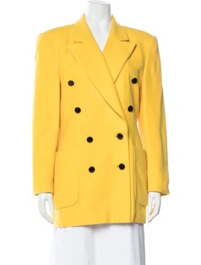 Pre-owned Escada Wool Blazer In Yellow