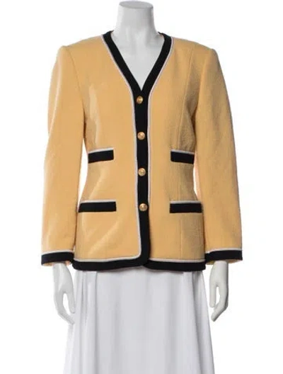 Pre-owned Escada Wool Blazer In Yellow