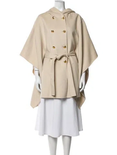 Pre-owned Escada Wool Cape In Neutrals