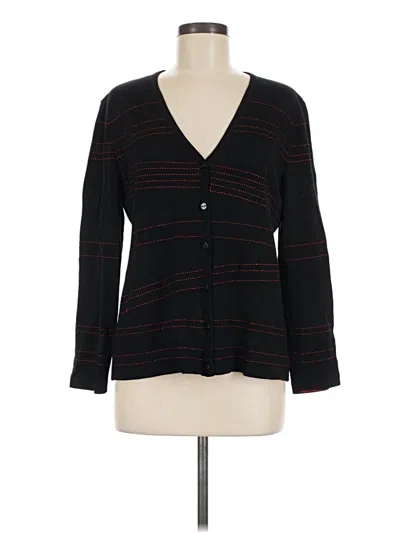 Pre-owned Escada Wool Cardigan Sweater In Black