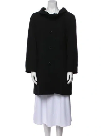 Pre-owned Escada Wool Coat In Black