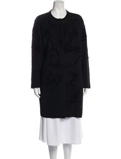 Pre-owned Escada Wool Coat In Blue