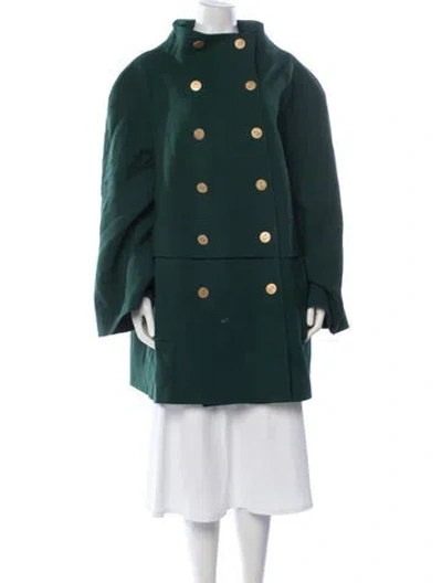Pre-owned Escada Wool Coat In Green