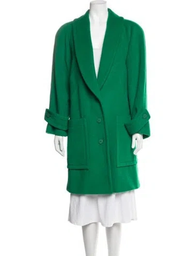 Pre-owned Escada Wool Coat In Green