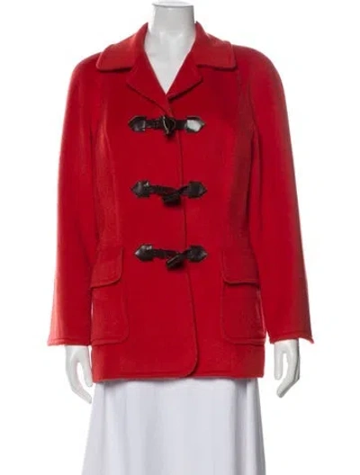 Pre-owned Escada Wool Coat In Red