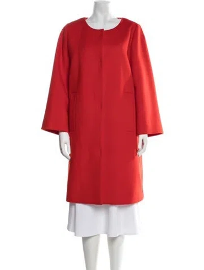 Pre-owned Escada Wool Coat In Red