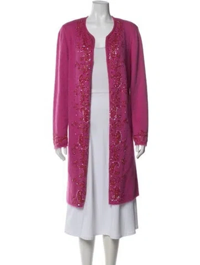 Pre-owned Escada Wool Coat W/ Tags In Pink