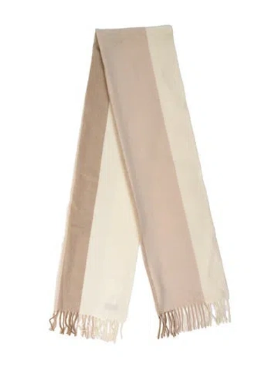 Pre-owned Escada Wool Colorblock Pattern Scarf In Neutral