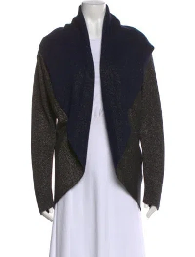 Pre-owned Escada Wool Colorblock Pattern Sweater W/ Tags In Blue