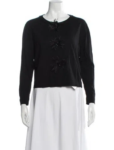 Pre-owned Escada Wool Crew Neck Sweater In Black
