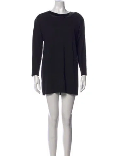 Pre-owned Escada Wool Crew Neck Sweater In Black