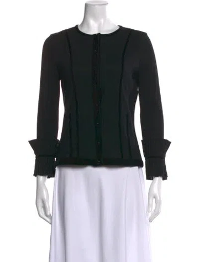 Pre-owned Escada Wool Crew Neck Sweater In Black
