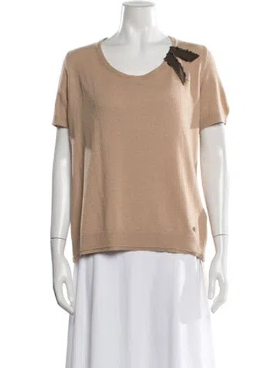 Pre-owned Escada Wool Crew Neck Sweater In Neutrals