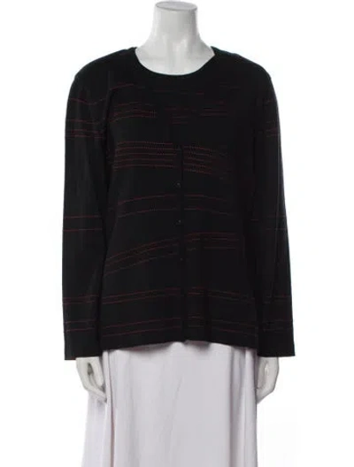 Pre-owned Escada Wool Crew Neck Sweatshirt In Black