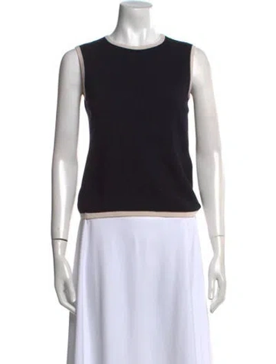 Pre-owned Escada Wool Crew Neck Top In Black