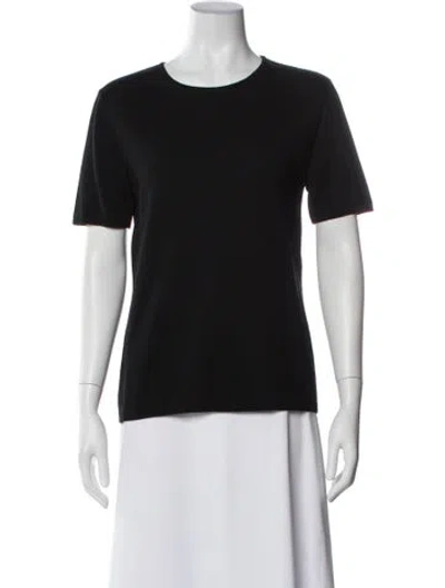 Pre-owned Escada Wool Crew Neck T-shirt In Black