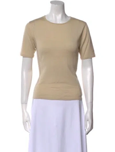Pre-owned Escada Wool Crew Neck T-shirt In Neutral
