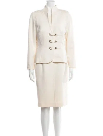Pre-owned Escada Wool Dress Set In Neutrals