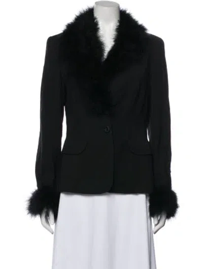 Pre-owned Escada Wool Evening Jacket In Black