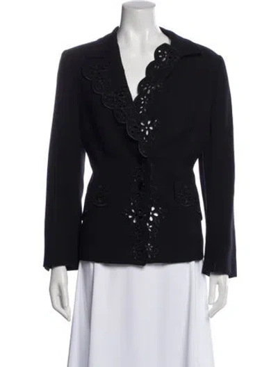 Pre-owned Escada Wool Evening Jacket In Blue