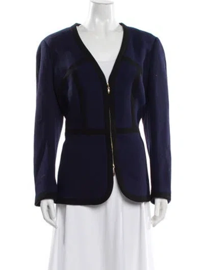 Pre-owned Escada Wool Evening Jacket In Blue