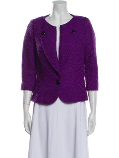 Pre-owned Escada Wool Evening Jacket In Purple