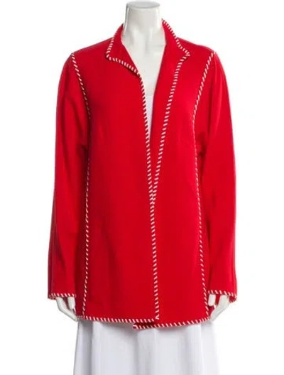 Pre-owned Escada Wool Evening Jacket In Red