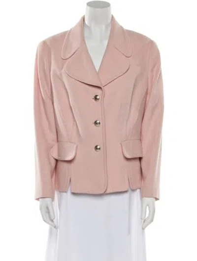 Pre-owned Escada Wool Faux Fur Vest In Pink