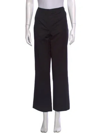 Pre-owned Escada Wool Flared Pants In Black