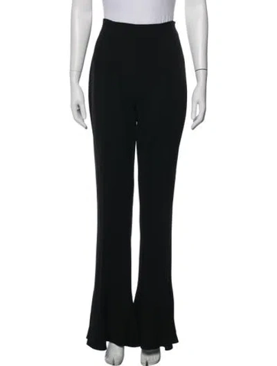 Pre-owned Escada Wool Flared Pants In Black