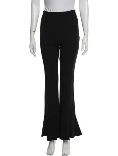 Pre-owned Escada Wool Flared Pants In Black
