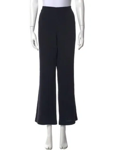 Pre-owned Escada Wool Flared Pants In Black