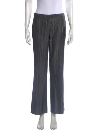 Pre-owned Escada Wool Flared Pants In Grey