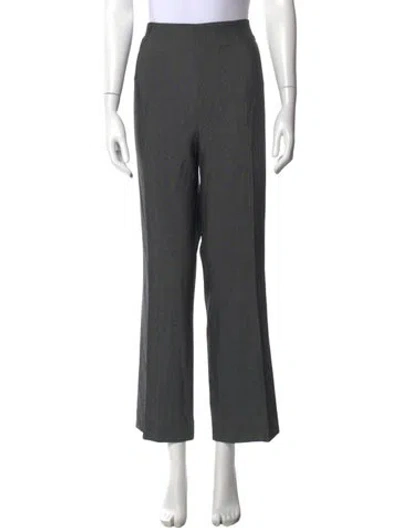 Pre-owned Escada Wool Flared Pants In Grey