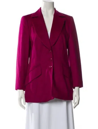 Pre-owned Escada Wool Fur Jacket In Pink