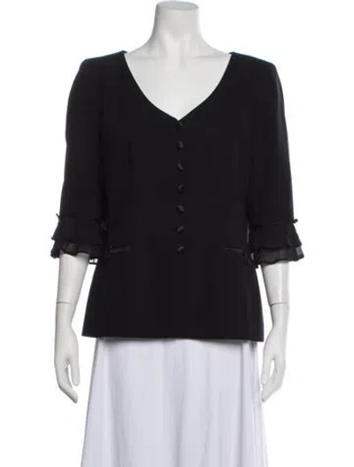 Pre-owned Escada Wool Jacket In Black