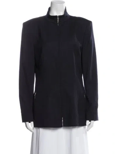Pre-owned Escada Wool Jacket In Blue
