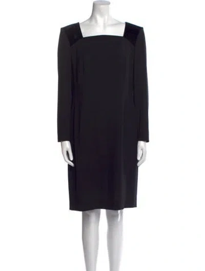 Pre-owned Escada Wool Knee-length Dress In Black