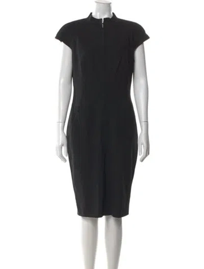 Pre-owned Escada Wool Knee-length Dress In Black