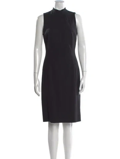 Pre-owned Escada Wool Knee-length Dress In Black