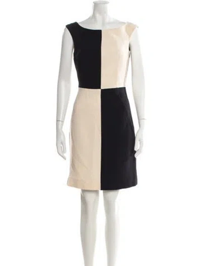 Pre-owned Escada Wool Knee-length Dress In Black