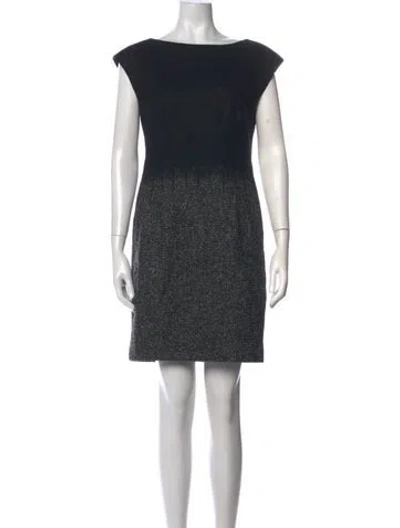 Pre-owned Escada Wool Knee-length Dress In Black