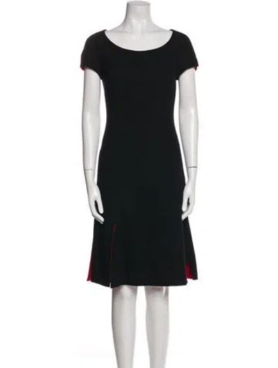 Pre-owned Escada Wool Knee-length Dress In Blue