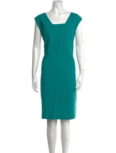 Pre-owned Escada Wool Knee-length Dress In Blue