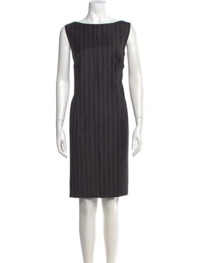 Pre-owned Escada Wool Knee-length Dress In Gray