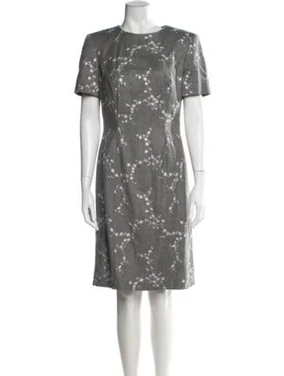 Pre-owned Escada Wool Knee-length Dress In Gray